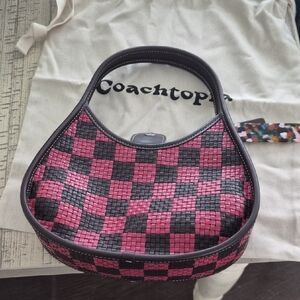 Coachtopia Pink and Black Checkered Mini Bag